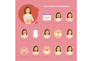 Pregnancy symptoms vector