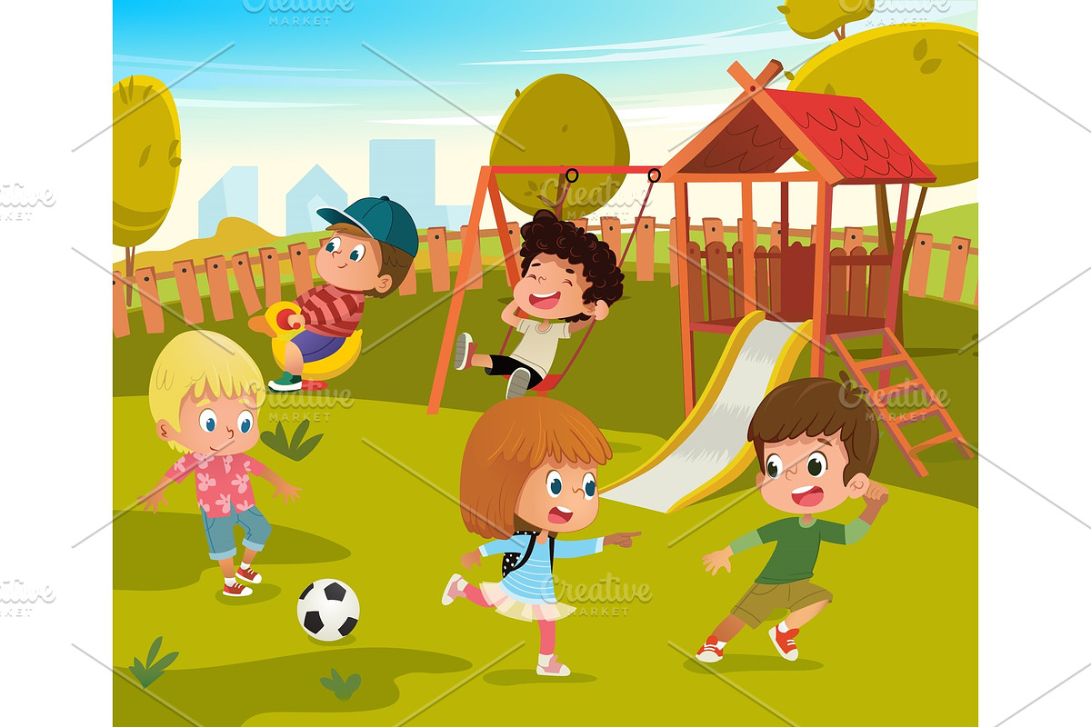 Baby Playground Summer Park in Illustrations - product preview 8