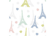 Seamless pattern Paris. French