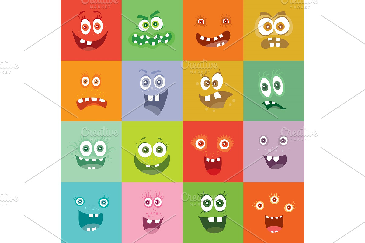 Smiling Monsters Set. Happy Germ in Illustrations - product preview 8