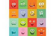 Smiling Monsters Set. Happy Germ