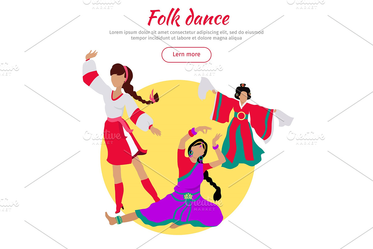 Folk Dance Conceptual Flat Style in Illustrations - product preview 8
