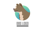Bullmastiff Dog Logo on White