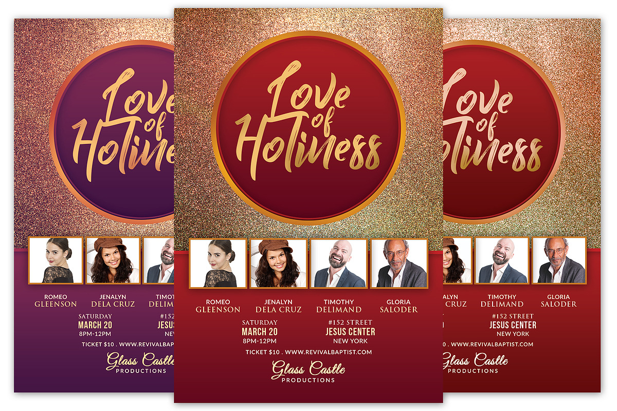 Love of Holiness Church Flyer in Flyer Templates - product preview 8