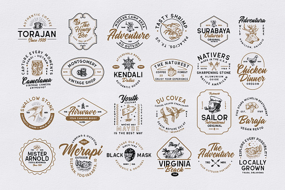 Modern Vintage Logopack (+EXTRAS) in Logo Templates - product preview 2