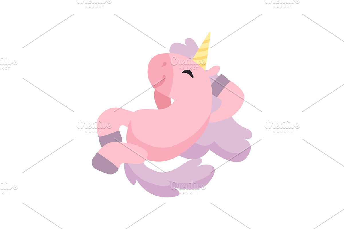 Beautiful Pink Unicorn, Cute in Illustrations - product preview 8