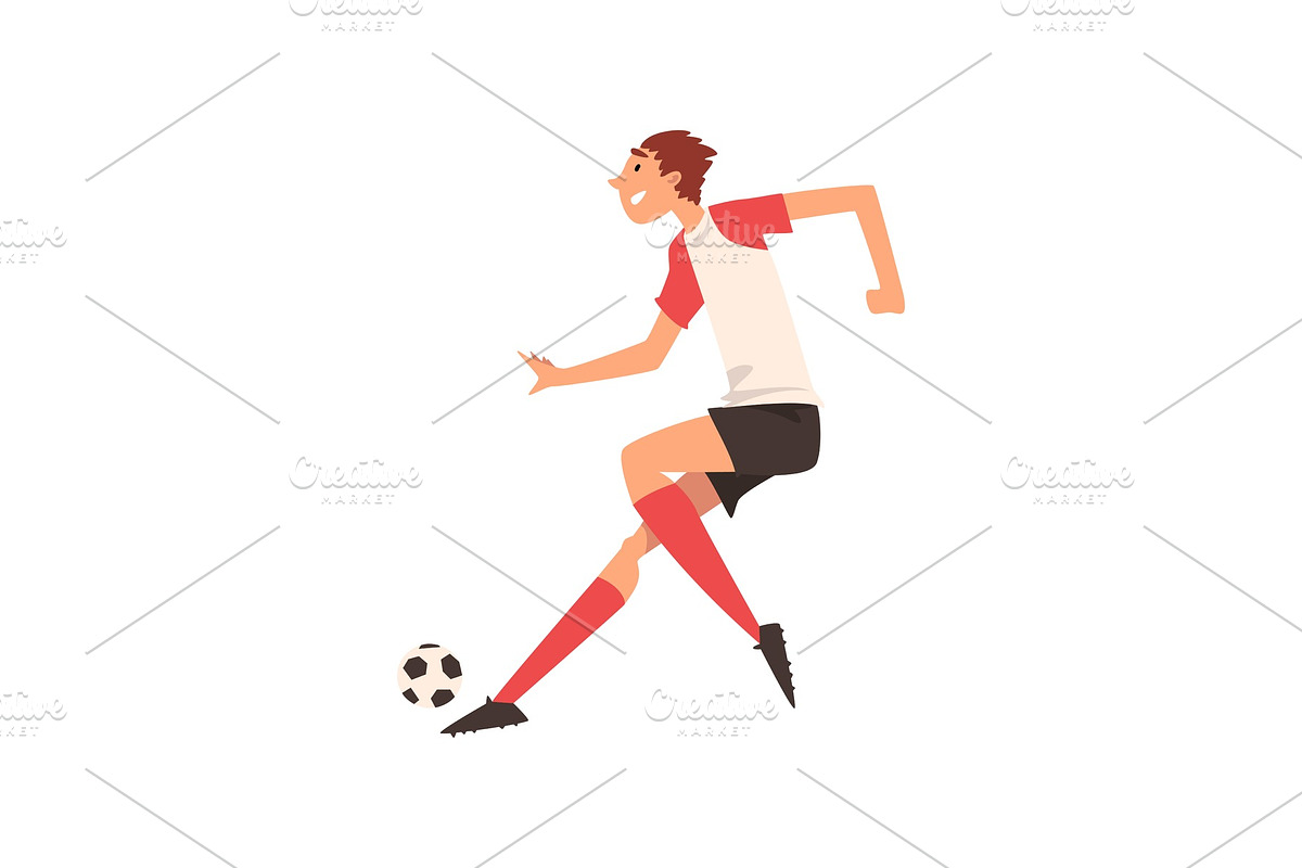 Soccer Player Kicking Ball in Illustrations - product preview 8