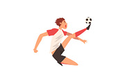 Professional Soccer Player Kicking