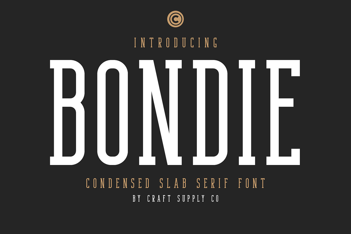Bondie - Condensed Slab Serif Font in Slab Serif Fonts - product preview 8