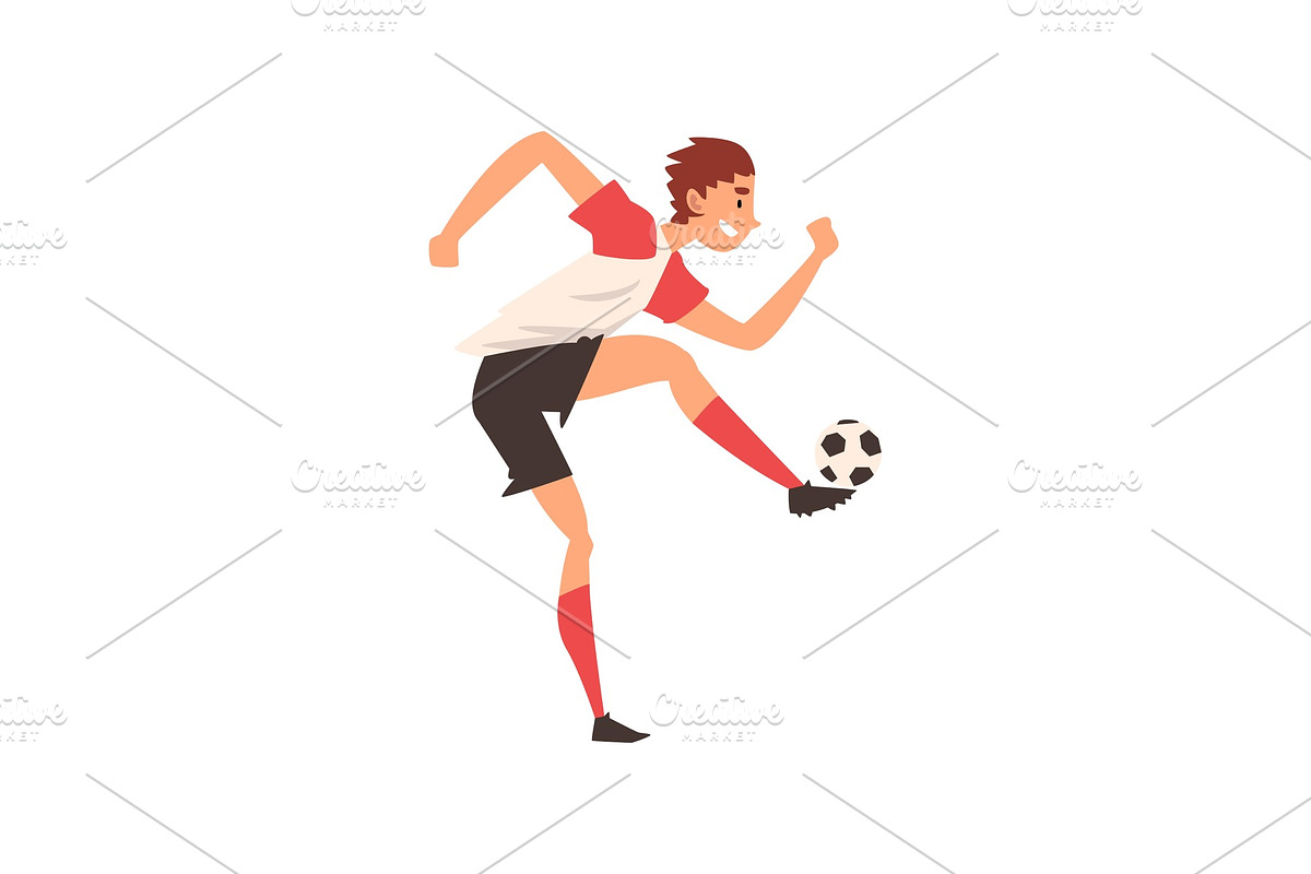 Soccer Player Kicking Ball in Illustrations - product preview 8
