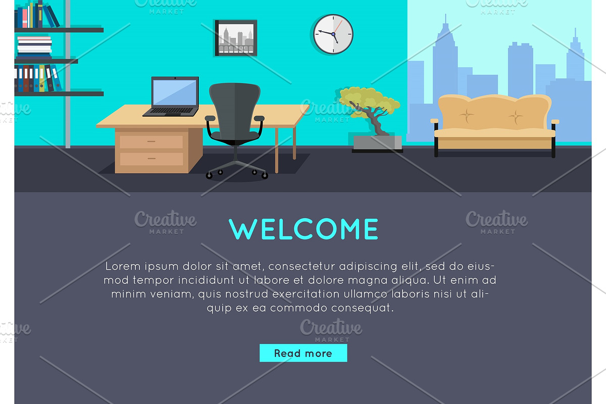 Welcome Vector Concept in Flat Style in Illustrations - product preview 8