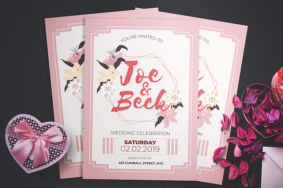 Wedding Invitation Flyer in Flyer Templates - product preview 1