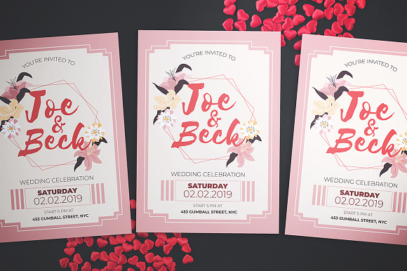 Wedding Invitation Flyer in Flyer Templates - product preview 2