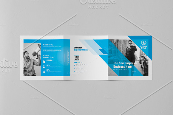 Square Trifold Brochure in Brochure Templates - product preview 2