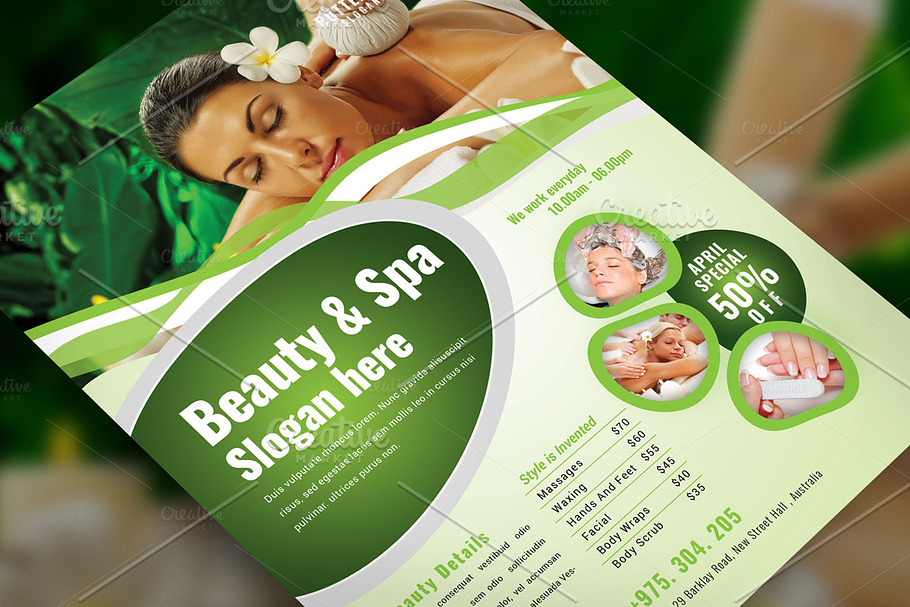 Beauty & Spa Flyer in Flyer Templates - product preview 8