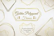 Gold Polygonal Frames clipart