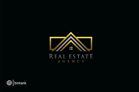Golden House - Real Estate Logo in Logo Templates - product preview 1