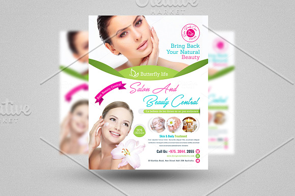 Beauty Care Flyer Templates in Flyer Templates - product preview 1