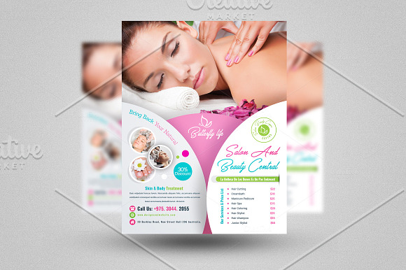 Beauty Care Flyer Templates in Flyer Templates - product preview 2