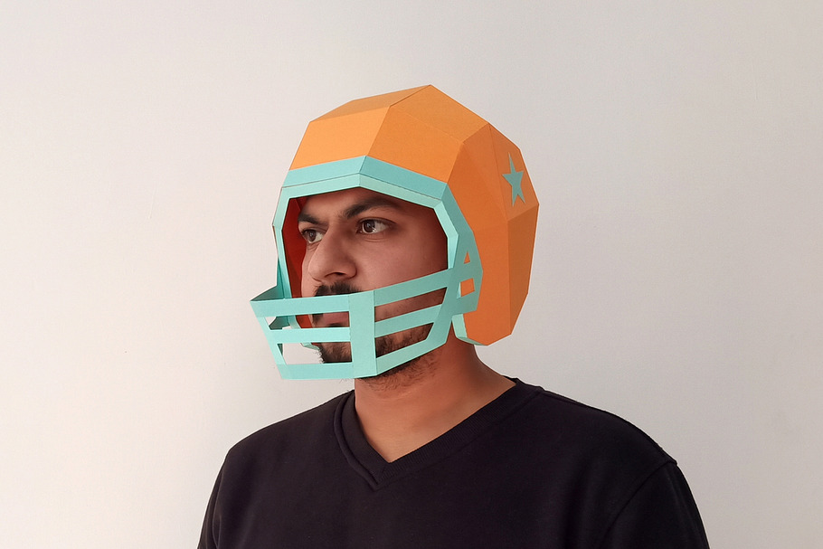 DIY Football Helmet - 3d papercraft