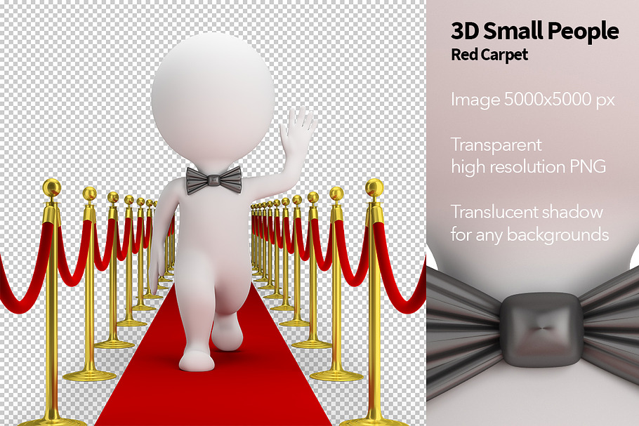 3D Small People - Red Carpet in Illustrations - product preview 8