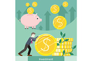 Investment Concept Flat Style Vector