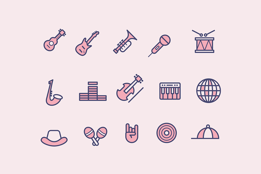 15 Music Genre Icons in Icons - product preview 8