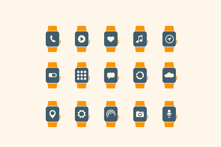 15 Smart Watch App Icons in Icons - product preview 8