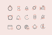 15 Time Alarm Notification Icons