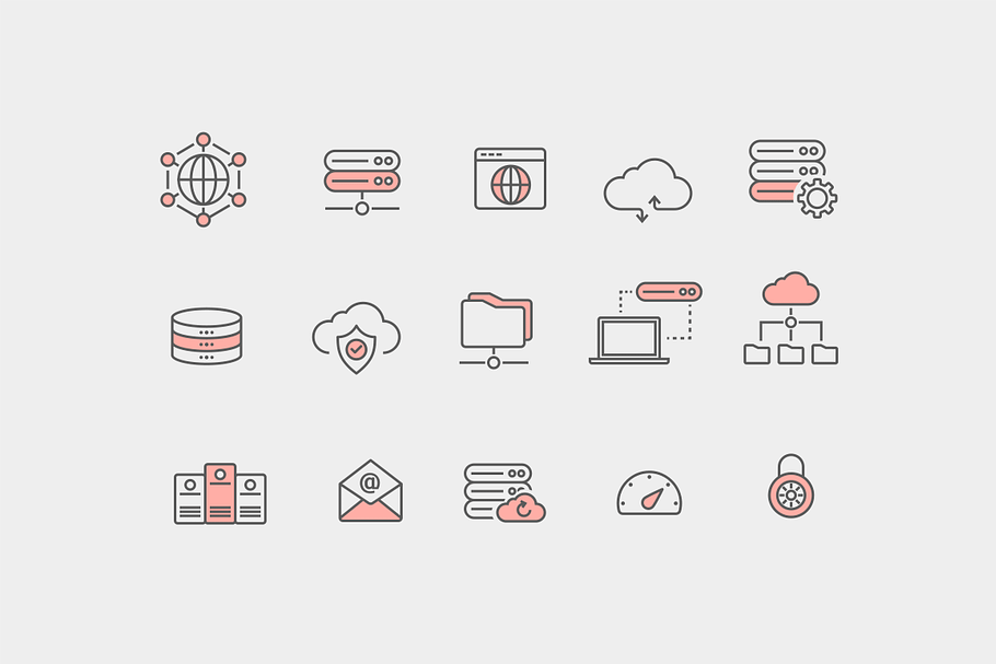 15 Web Hosting Icons in Icons - product preview 8