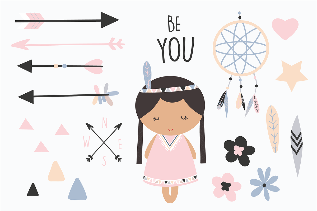 Be you-Tribal girl in Illustrations - product preview 8