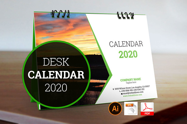 Desk Calendar for 2020 V_2