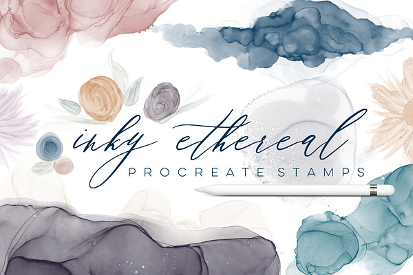 Inky Ethereal Procreate Stamps