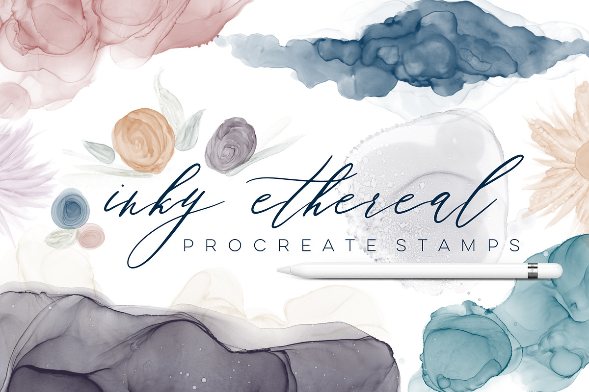 Inky Ethereal Procreate Stamps in Add-Ons - product preview 8