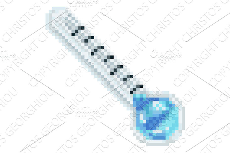 Cold Thermometer Pixel Art Icon in Illustrations - product preview 8