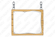 Scroll Wooden Sign Hanging From