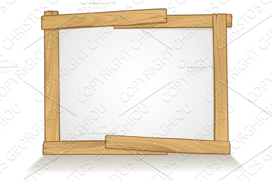 Wooden Frame Sign Background Design