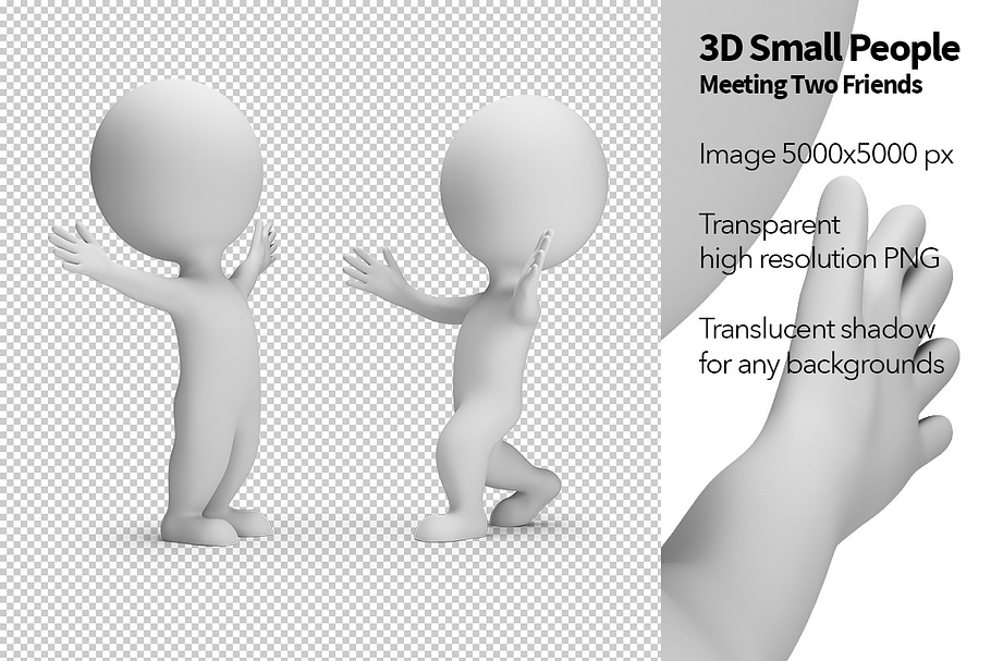 3D Small People - Meeting in Illustrations - product preview 8