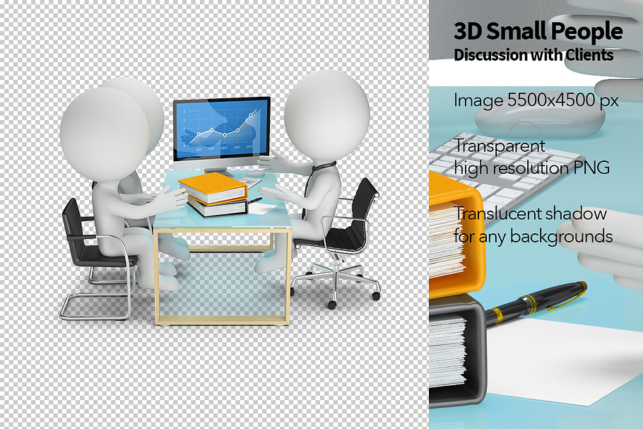 3D Small People - Discussion in Illustrations - product preview 8