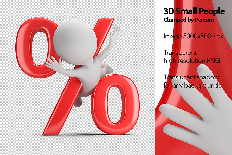 3D Small People - Clamped by Percent