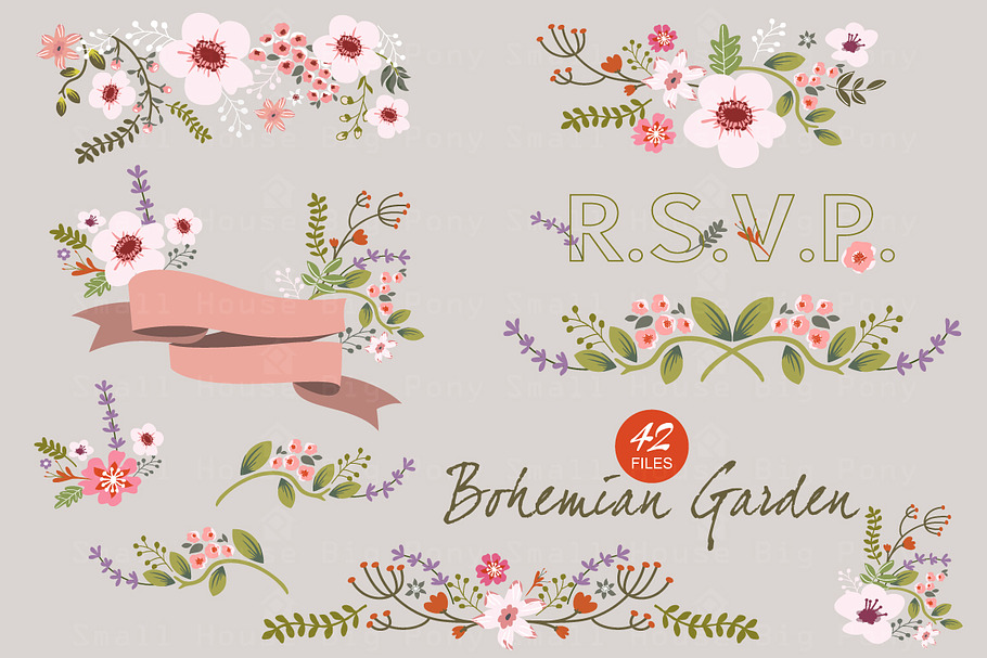 Bohemian Garden - Vector in Illustrations - product preview 8