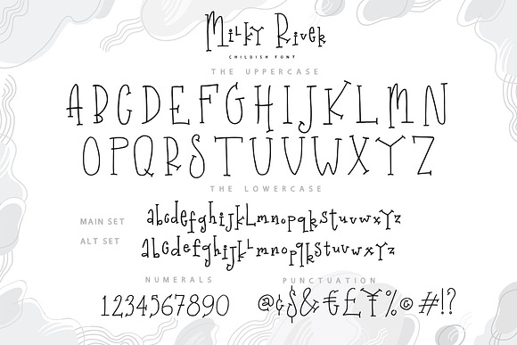 Milky River playful font & Extras in Display Fonts - product preview 10