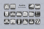 Austria landmark icons (16x)