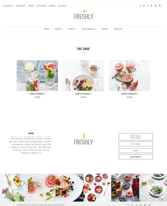Freshly Divi Food Recipe Blog Theme in WordPress Blog Themes - product preview 3