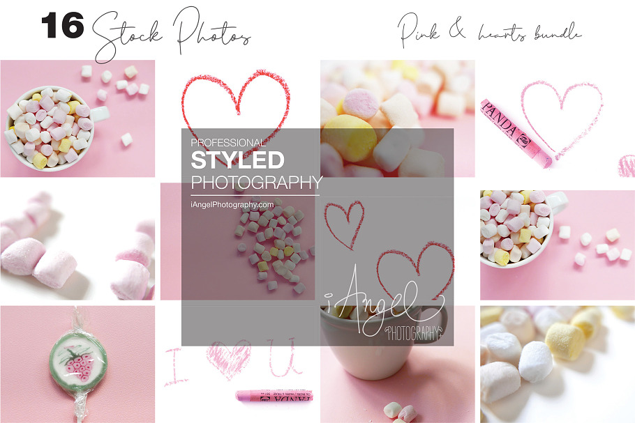 Stock photos Pink, hearts & Crayons in  - product preview 4