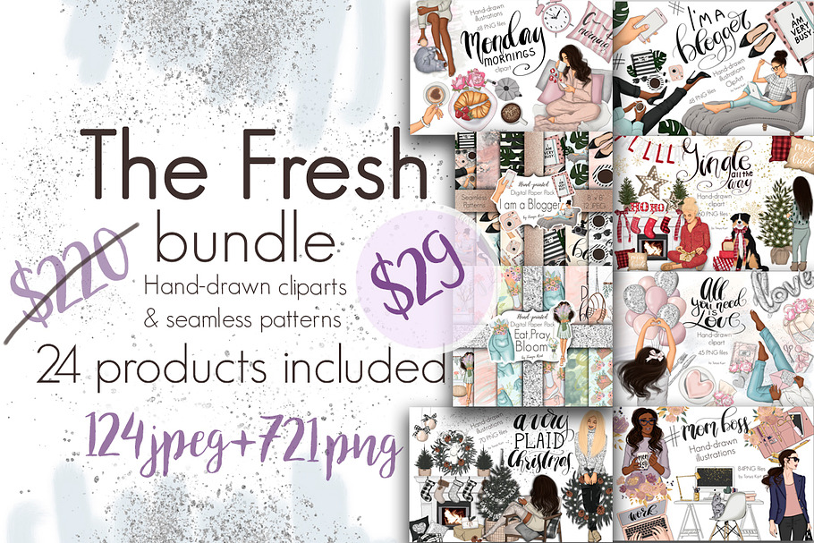 The Fresh Bundle SALE 87% Off in Illustrations - product preview 8