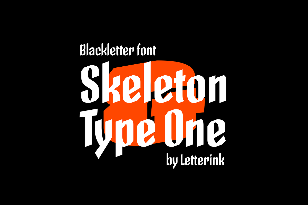 Skeleton Type One  •  3 styles in Blackletter Fonts - product preview 8