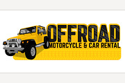 Off road car rental banner