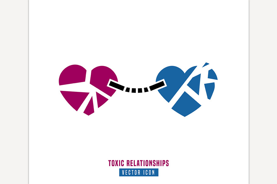 Toxic relationships sign in Illustrations - product preview 8
