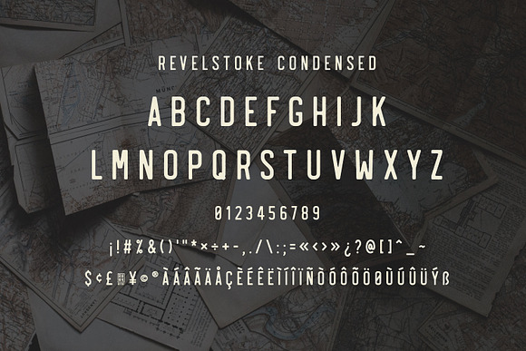 Revelstoke - 5 Font Family in Stamp Fonts - product preview 9